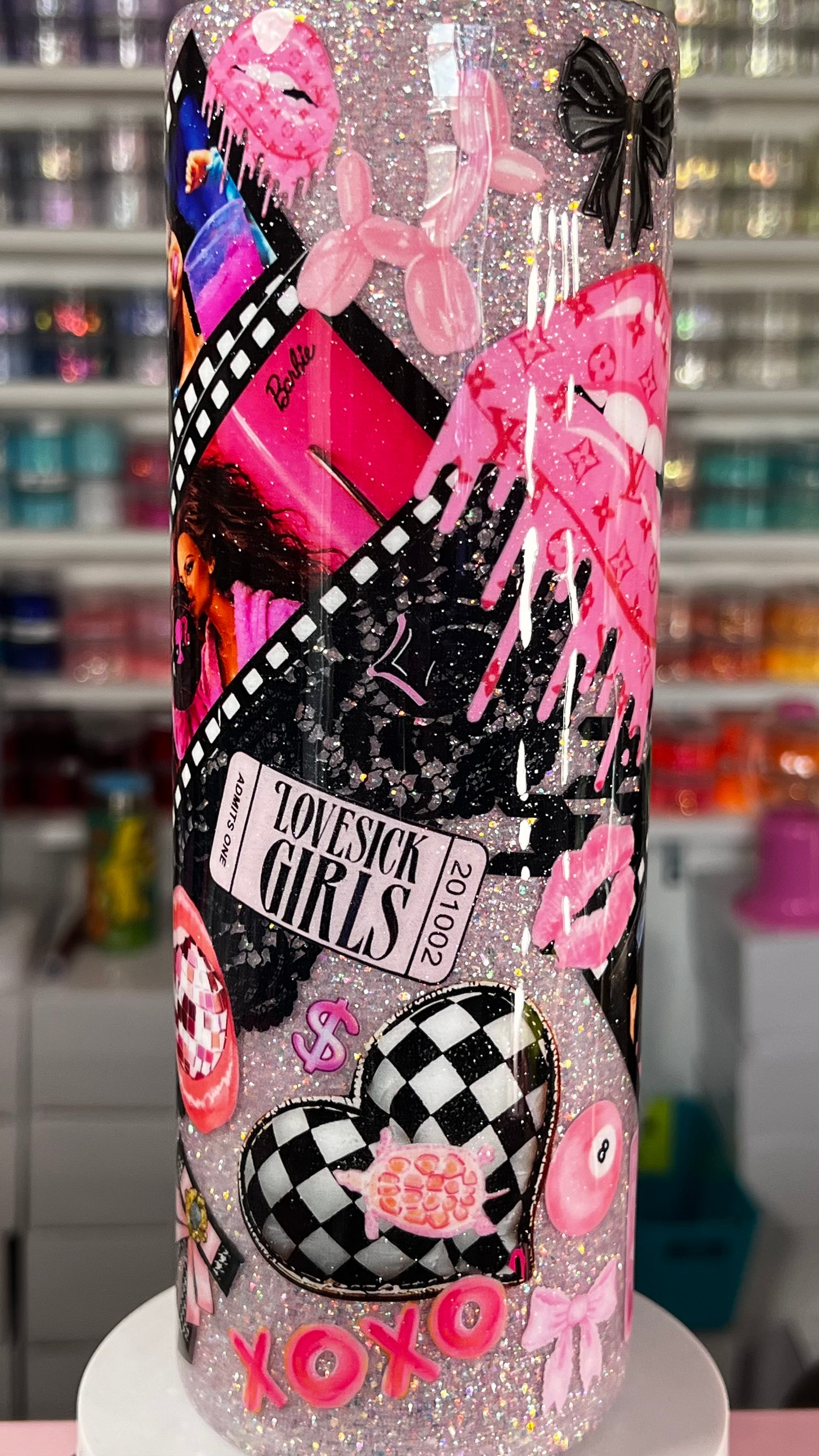 NEW!! 30oz Skinny Plump Tumbler-- Barbie Party