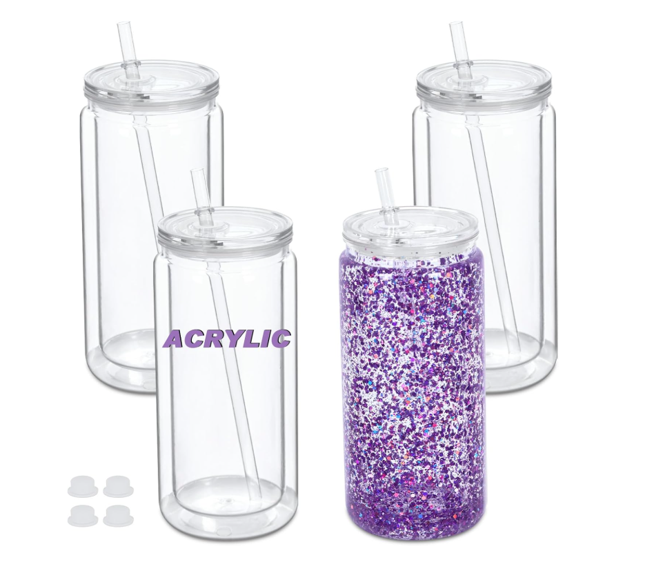 20 oz Acrylic Snow Globe Tumbler