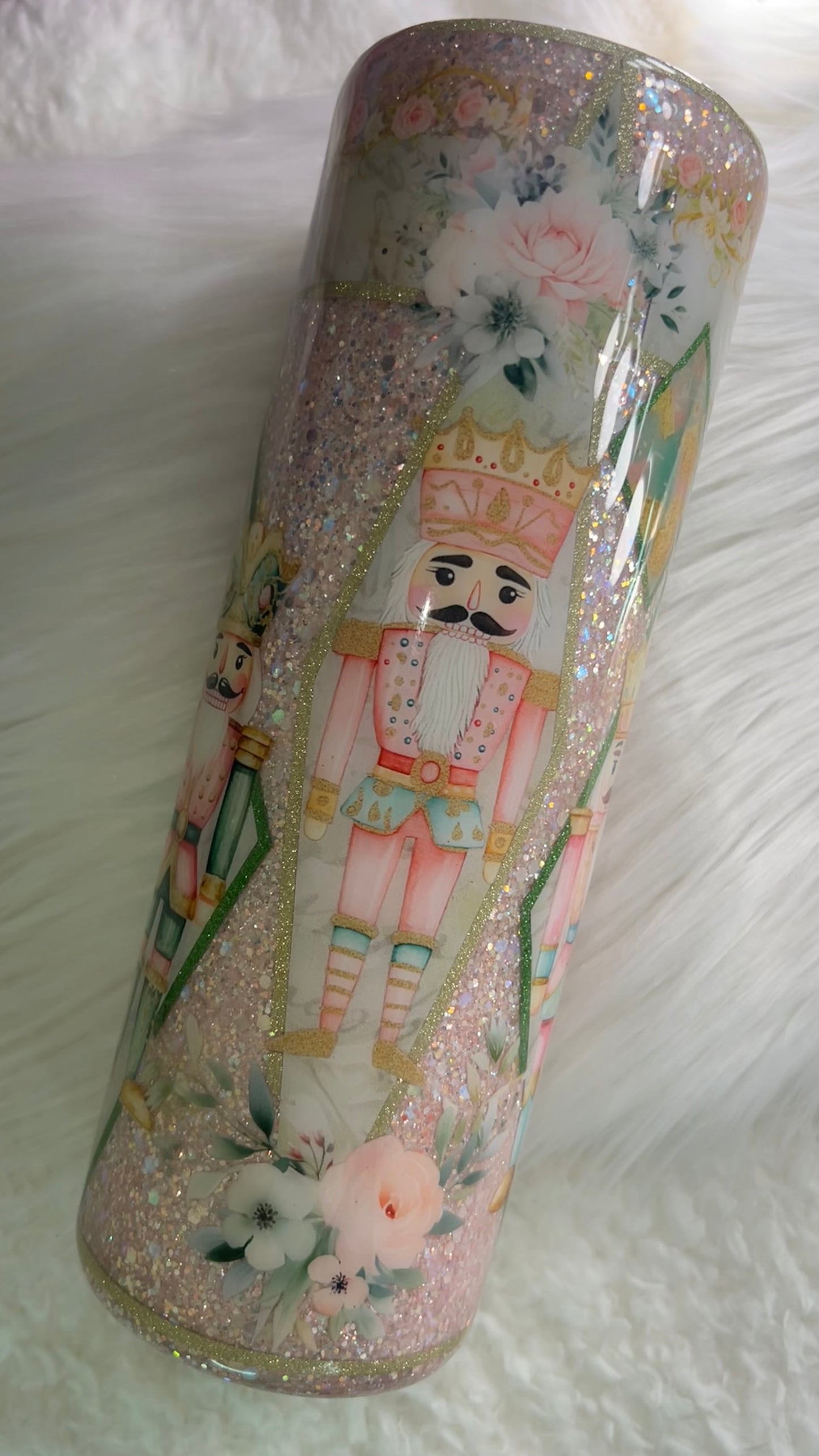 30oz Skinny Plump Tumbler-- The Coral Nutcracker (Pre-Made)
