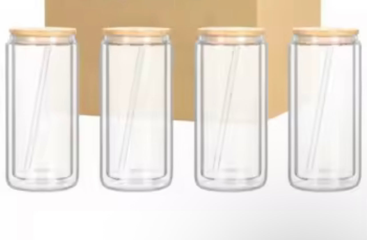 20oz Glass Snow Globe Tumbler