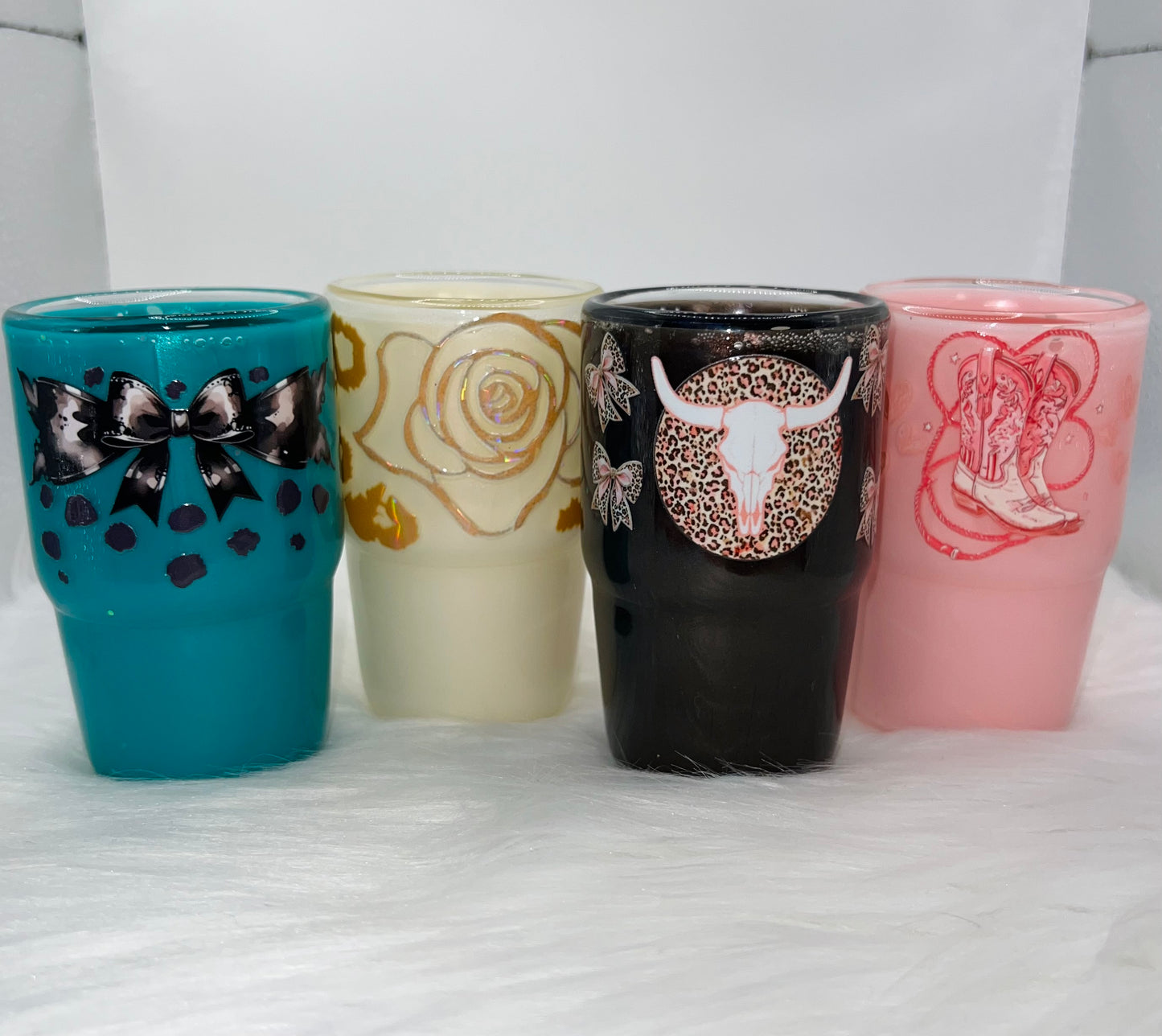 BUNDLE DEAL! Desierto Energy 3oz Snow Globe — 4 shot glasses