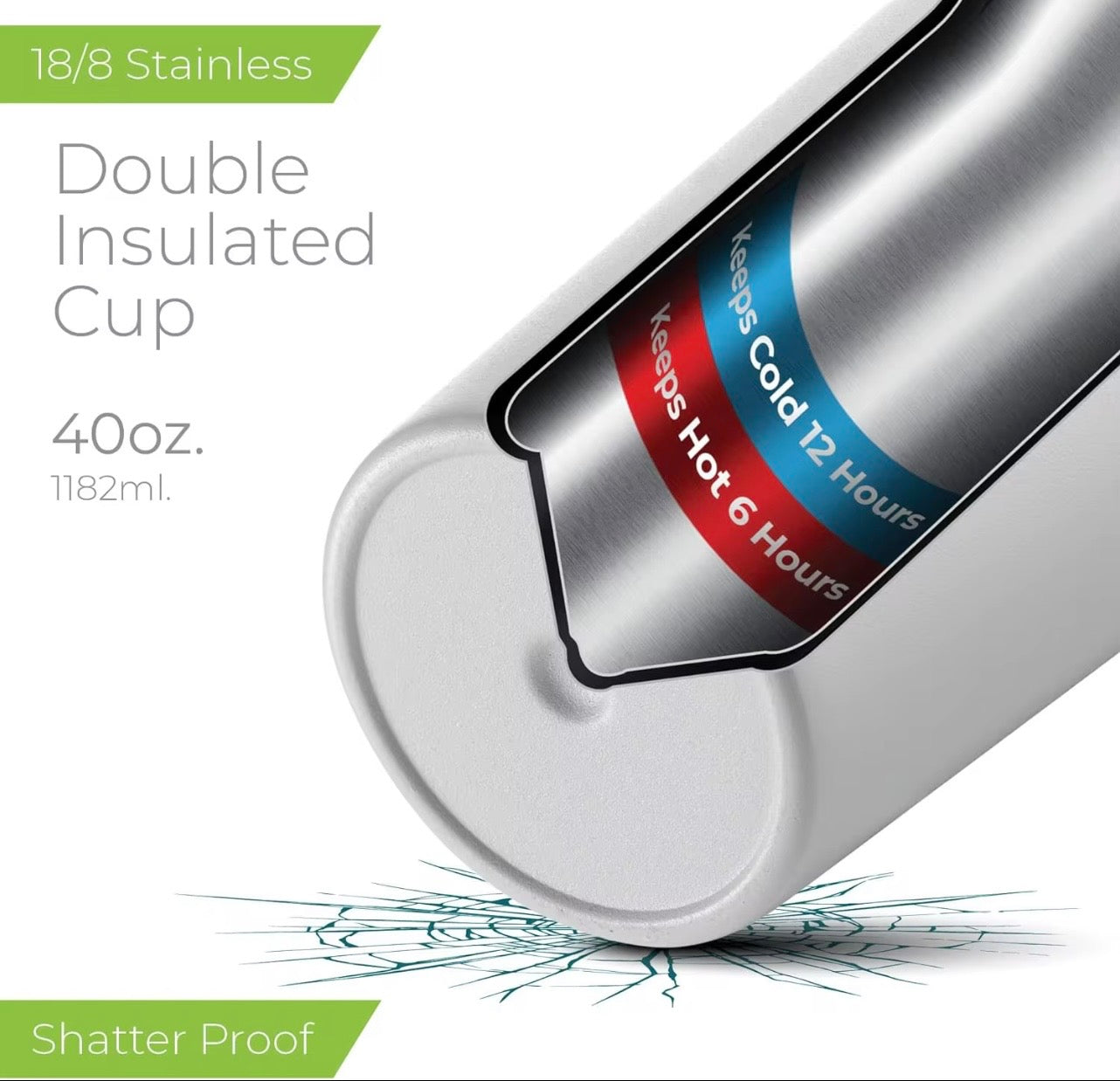 40oz Stainless Steel Tumbler (Hot or Cold)