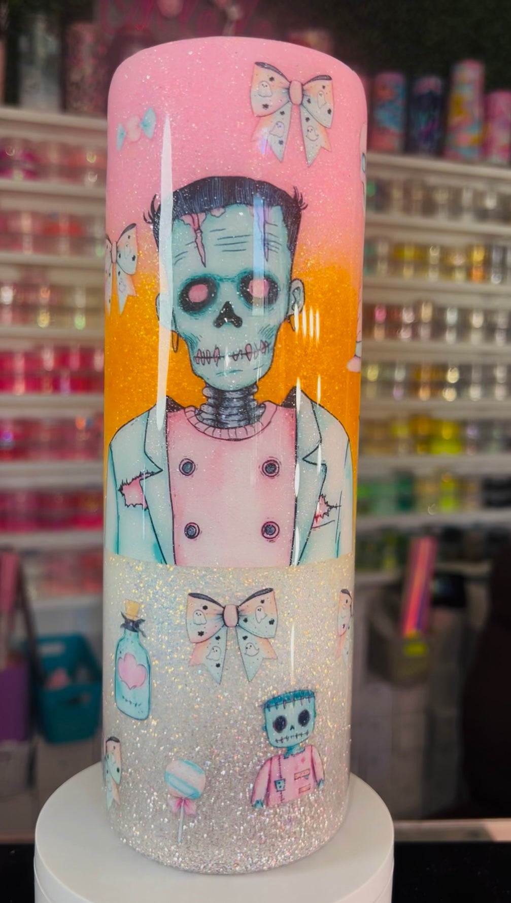 30oz Skinny Plump Tumbler-- Frankenstein’s Monster (Pre-Made)