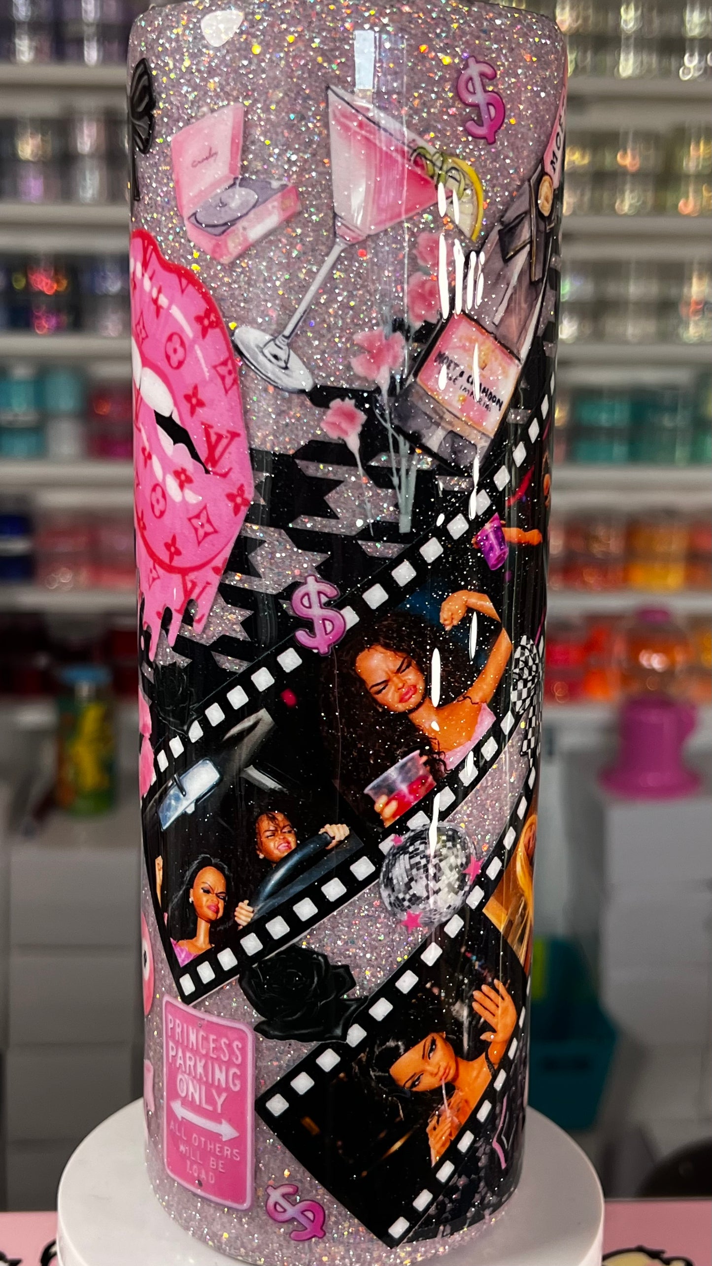 NEW!! 30oz Skinny Plump Tumbler-- Barbie Party